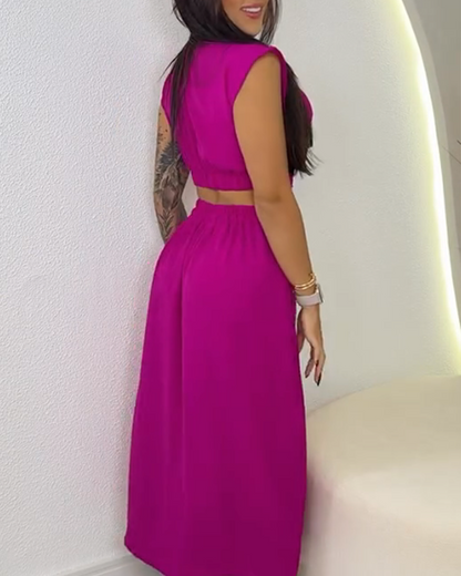 Sexy Hollow Slit Dress