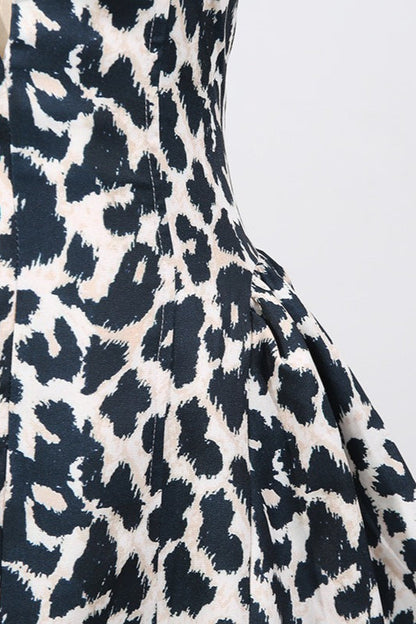 Bold Print Halter Neck Mini Dress