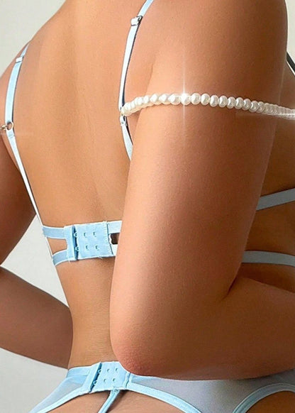 Celeste – Blue Pearl-Accented Embroidered Lingerie Set