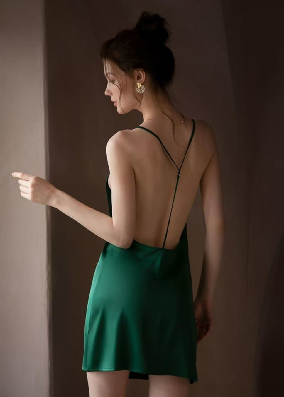 Blush Muse - Satin Backless Slip Dress