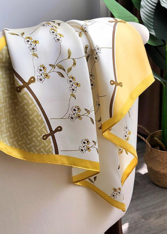 Maribel - Floral Satin Square Scarf