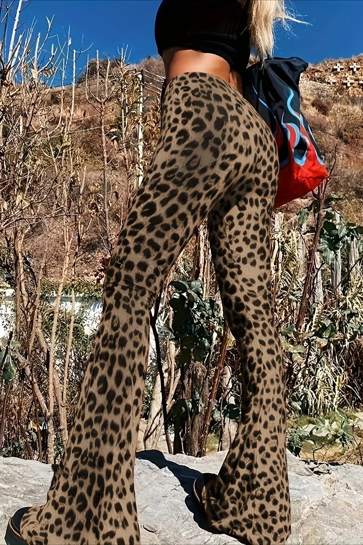 Leopard Print Flare Pant