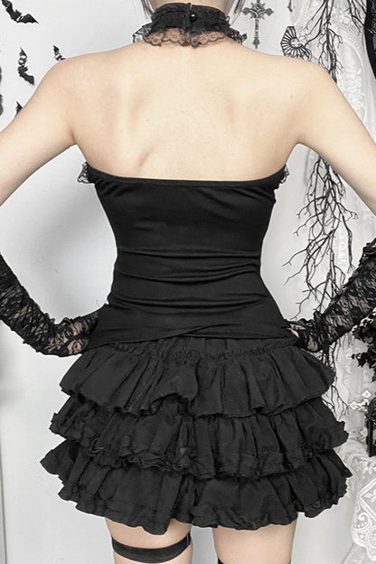 Gothic Lace-Up Bustier Corset