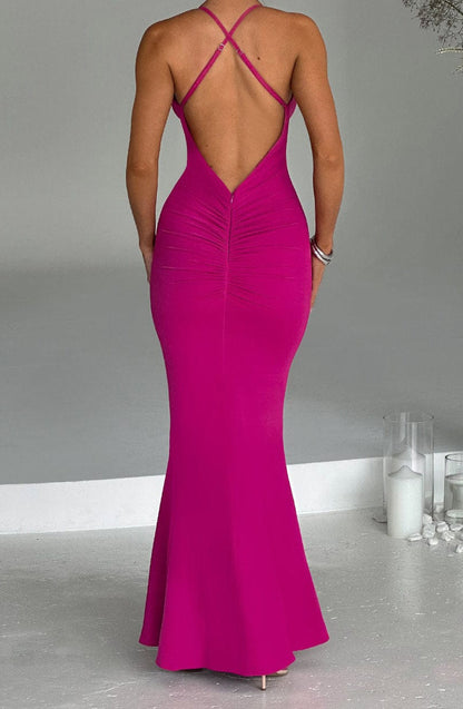 Terina Maxi Dress - Hot Pink