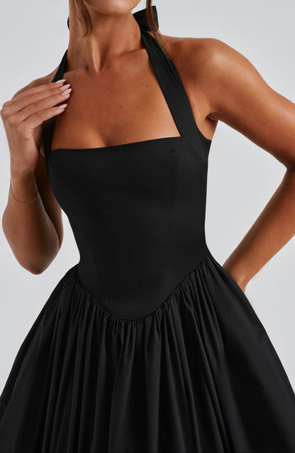 Nicole Midi Dress - Black