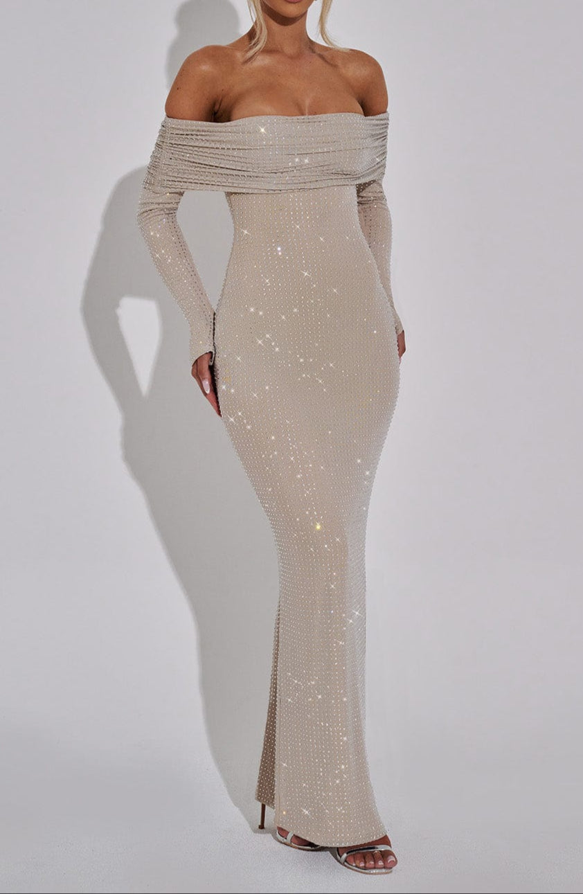 Elena Maxi Dress - Nude