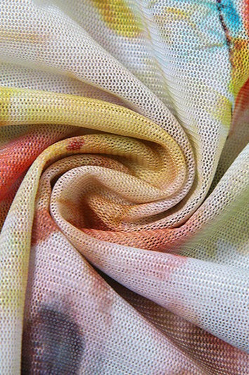 Colorblock Leopard Backless Mini Dress