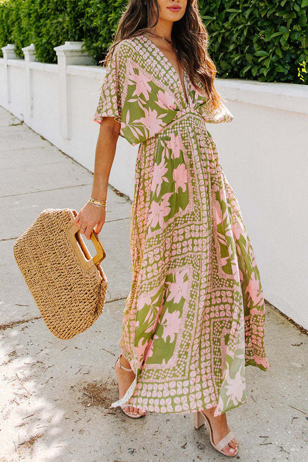 Vestido de mujer sexy con cuello en V y mangas dolman de Spice Girl, cintura alta 