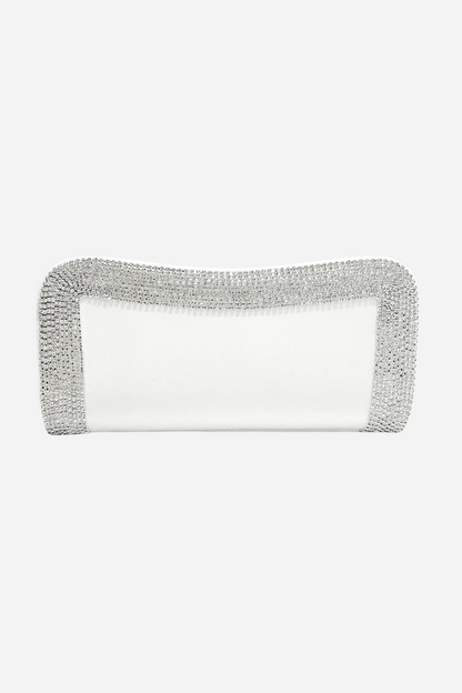 Bolso de mano Kama con ribete de diamantes 