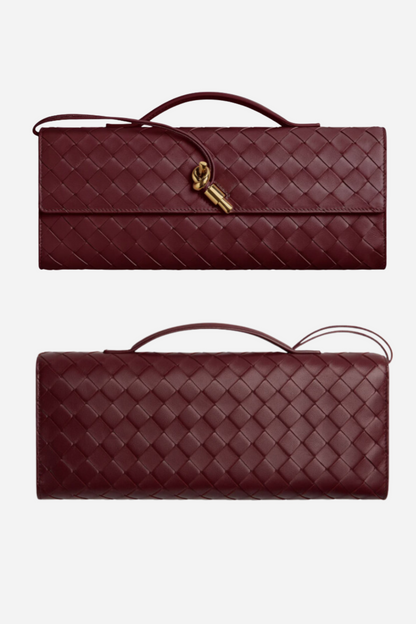 Woven Leather Clutch Bag