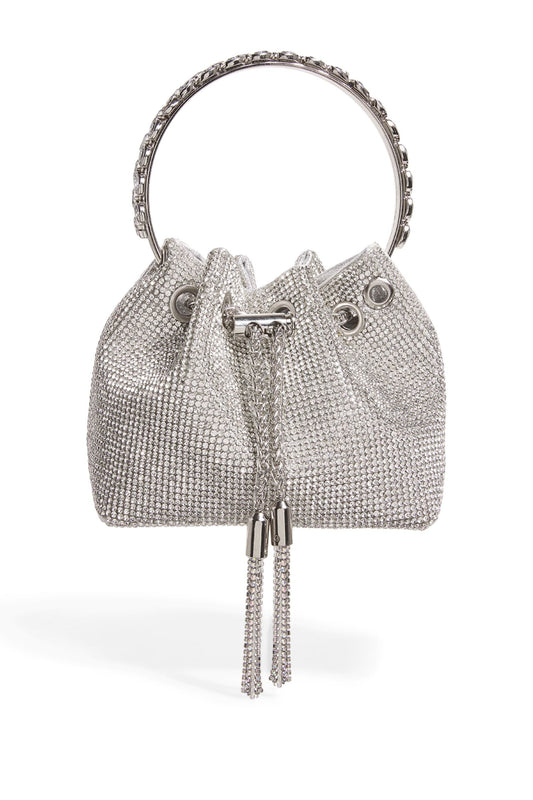 Crystal Embellished Bucket Bag
