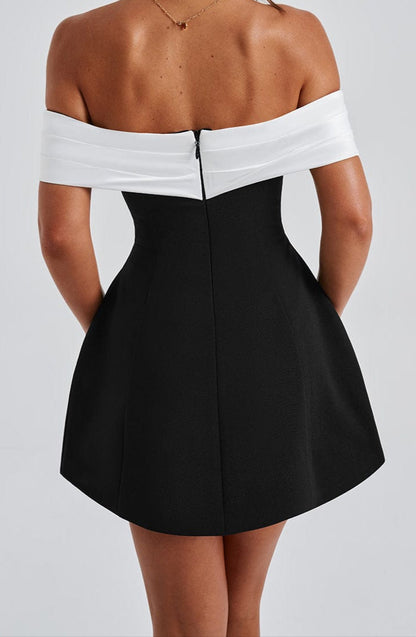 Vinceta Mini Dress - Black/White