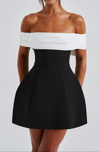 Vinceta Mini Dress - Black/White