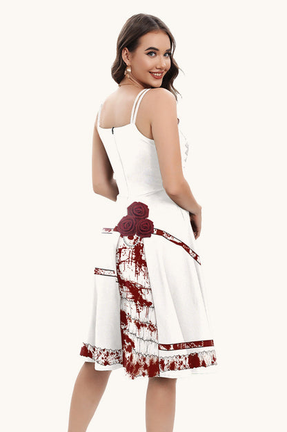 Halloween Bloodstain Digital Print Cami Maxi Dress
