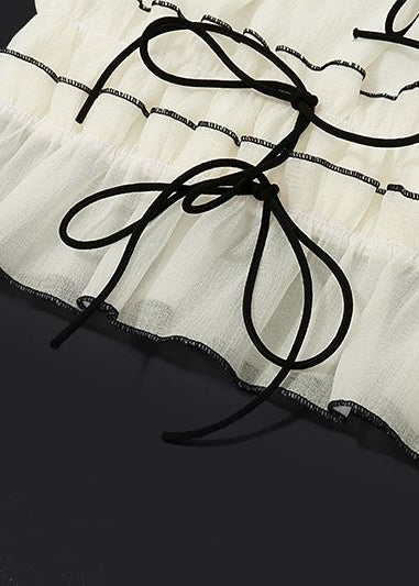 Isla Bow-Tie Ruffle Set – Two-Piece Maxi Skirt & Crop Top Ensemble