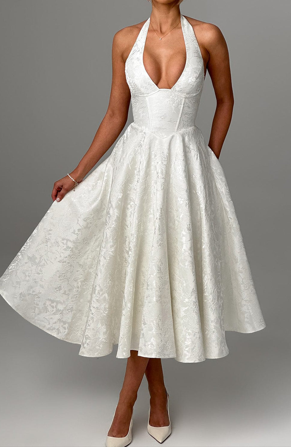 Patrizia Midi Dress - Ivory