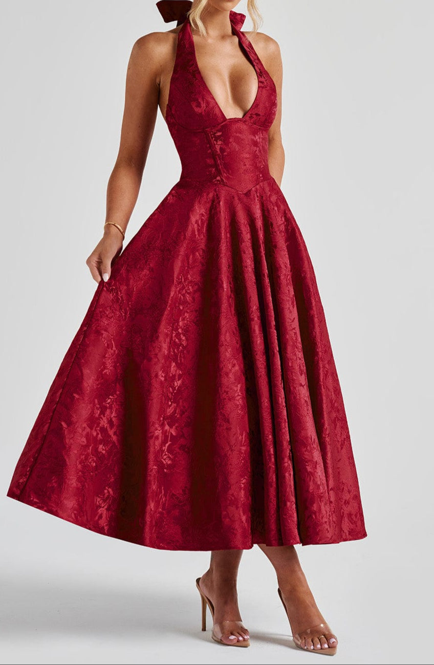 Valentina Midi Dress - Red