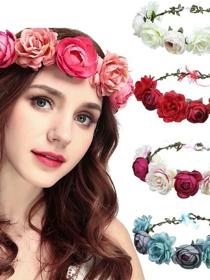 1PC Headbands Headband For Wedding Birthday Fabric 1 White Champagne for Women