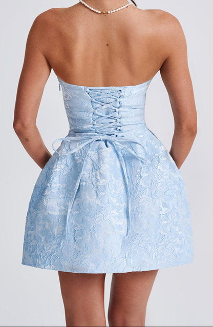 Maite Mini Dress-Blue