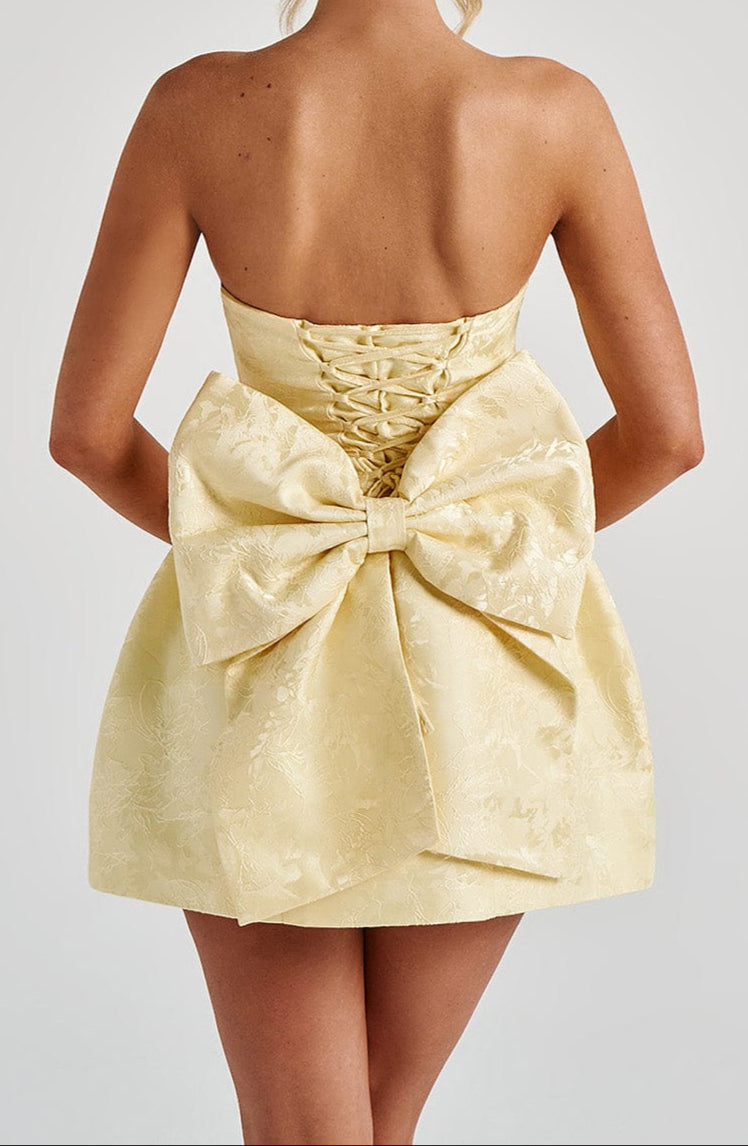 Renata Mini Dress - Lemon