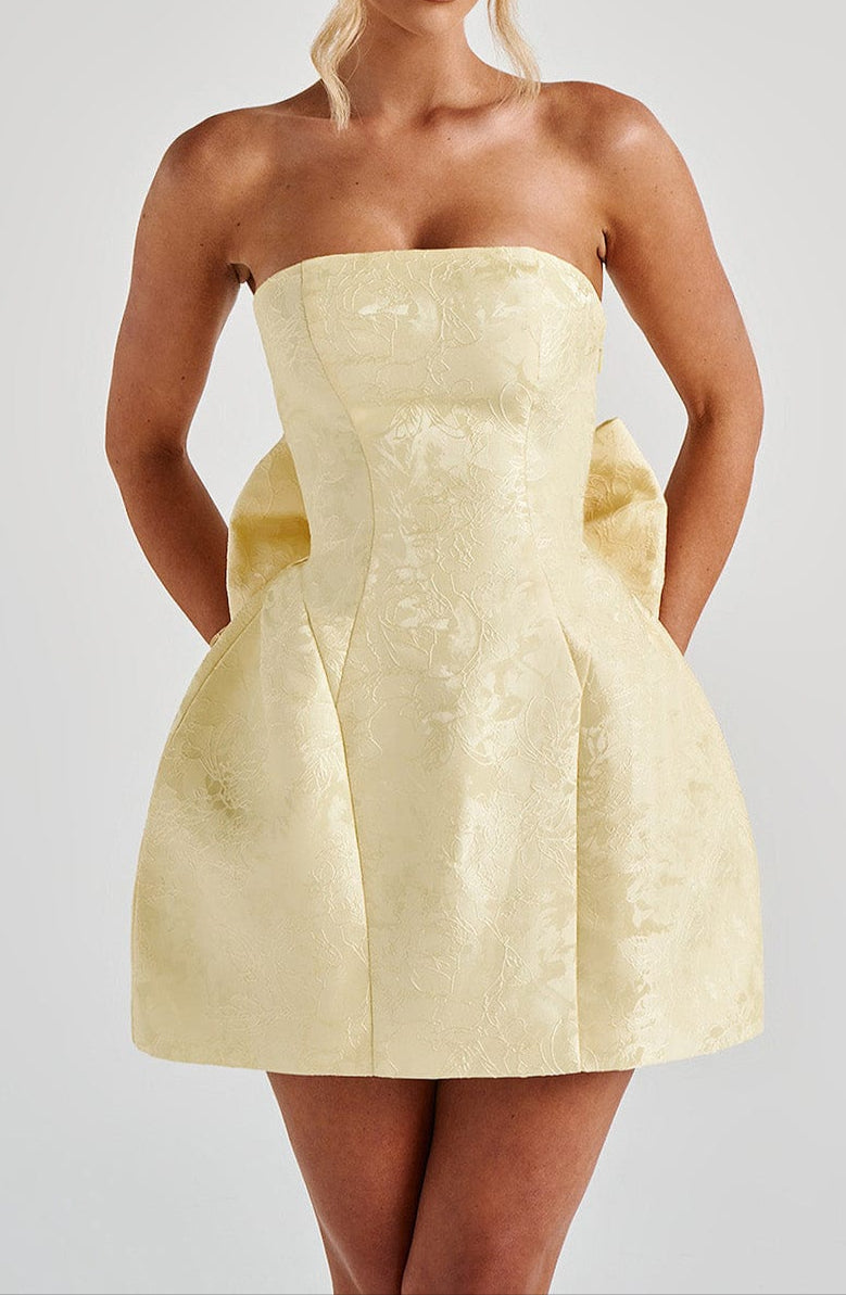 Renata Mini Dress - Lemon