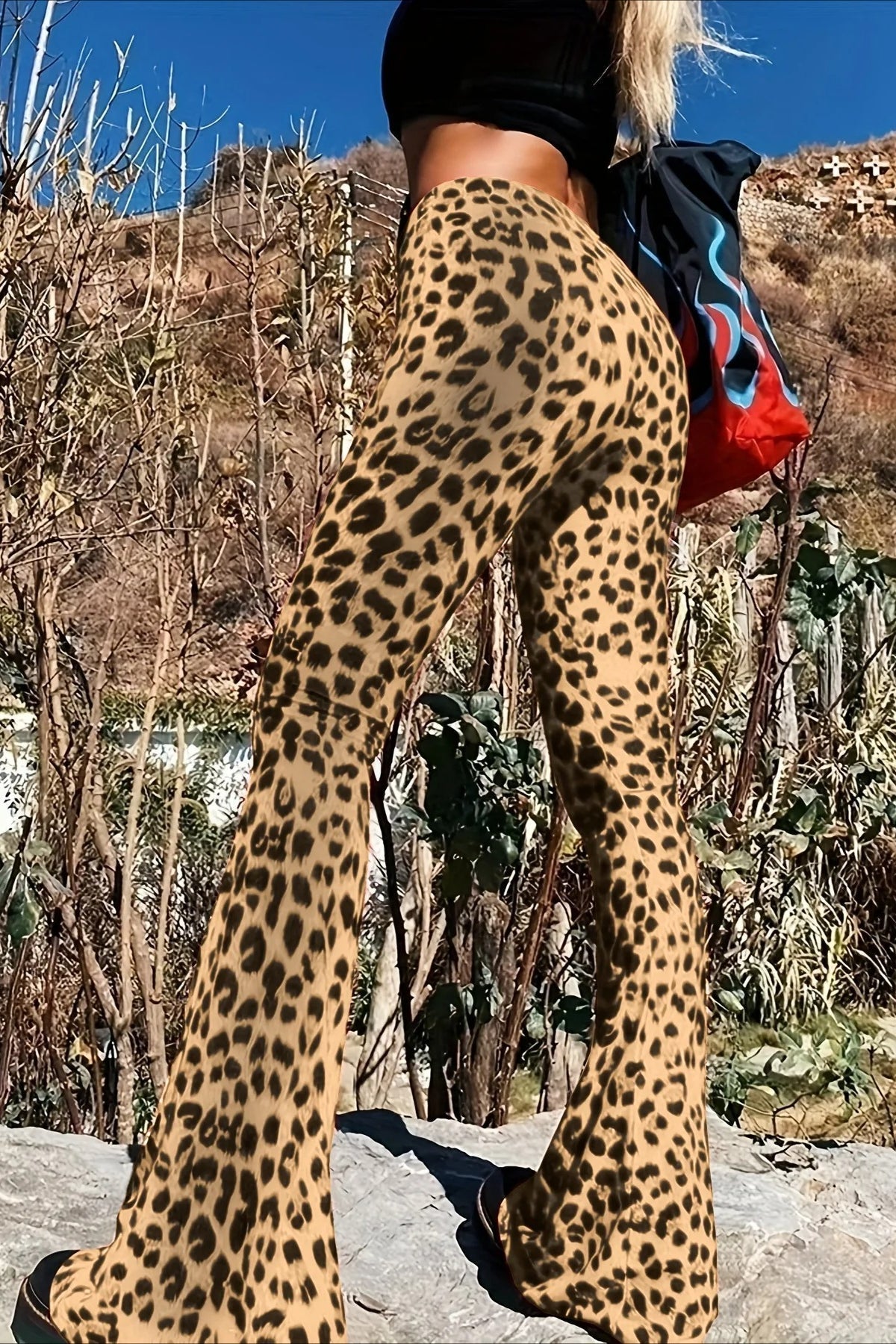 Leopard Print Flare Pant