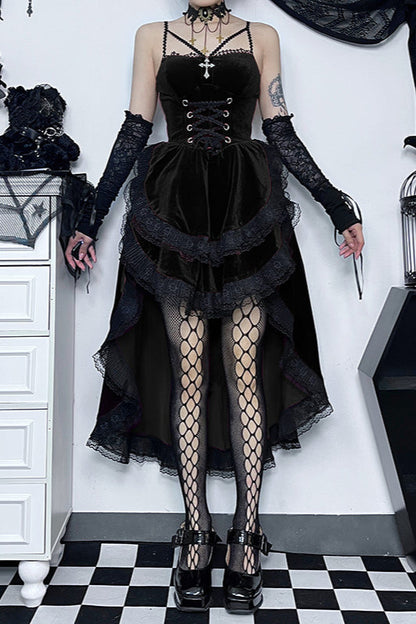 Fitted Train Gothic Dress