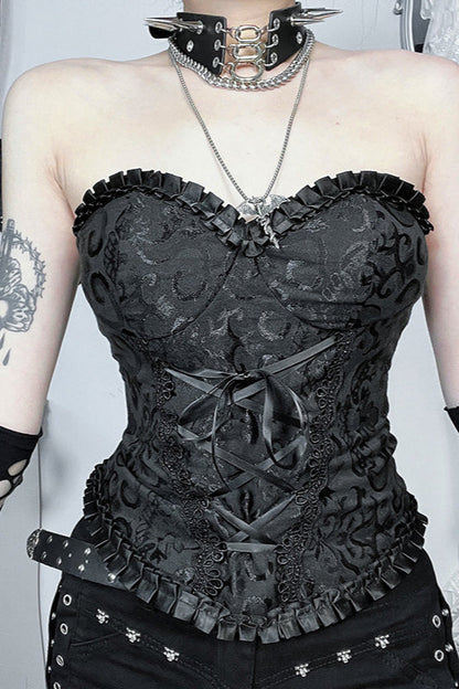 Slim Fit Gothic Tie Strap Corset