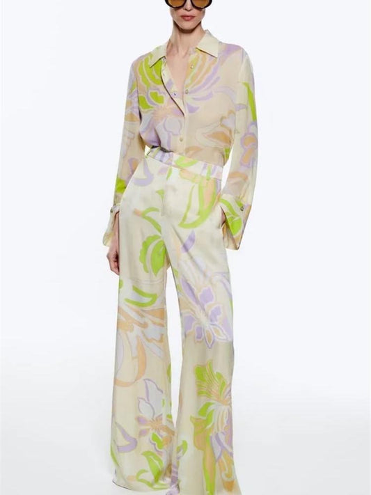 Conjunto de blusa estampada Flow 