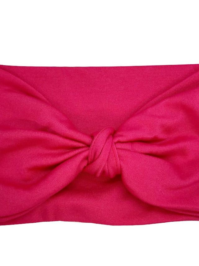 1pc Headbands Bandana Hair Scarf For Street Gift Holiday Head Handmade Fabric Dark Red Burgundy Orange for Women