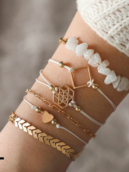 1 Set Wrap Bracelets Men Women Hemp Cords Wood Beads Ethnic Tribal Bracelets Leather Wristbands for Women