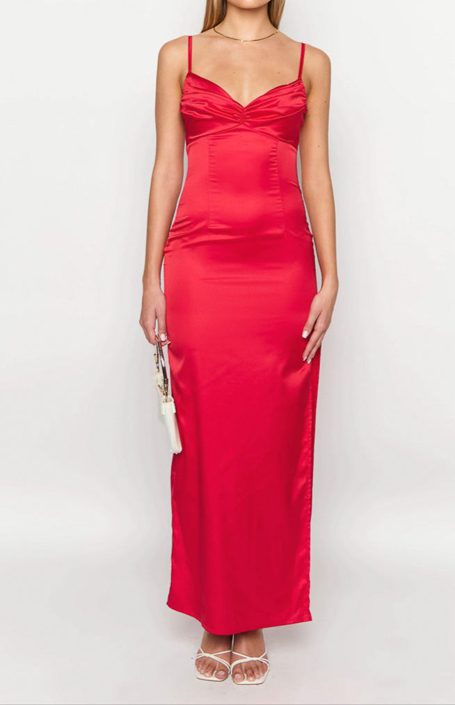 Zoe Red Maxi Dress