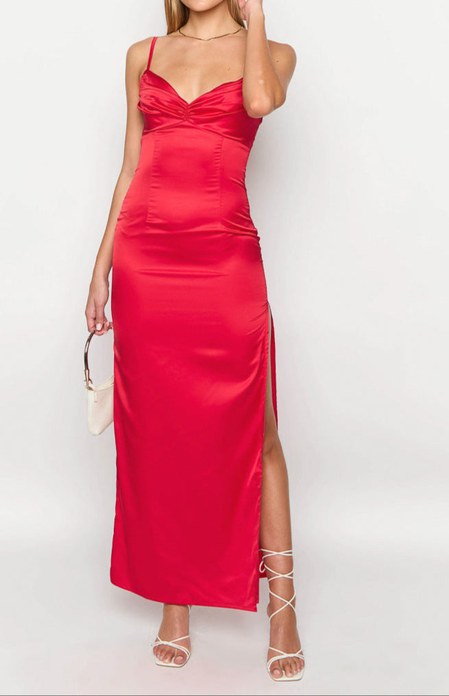 Zoe Red Maxi Dress