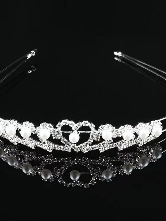 1PC Headbands Headband For Wedding Party Evening Birthday Drusy Imitation Pearl Rhinestone Alloy 1 2 3 for Women