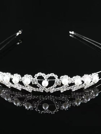 1PC Headbands Headband For Wedding Party Evening Birthday Drusy Imitation Pearl Rhinestone Alloy 1 2 3 for Women