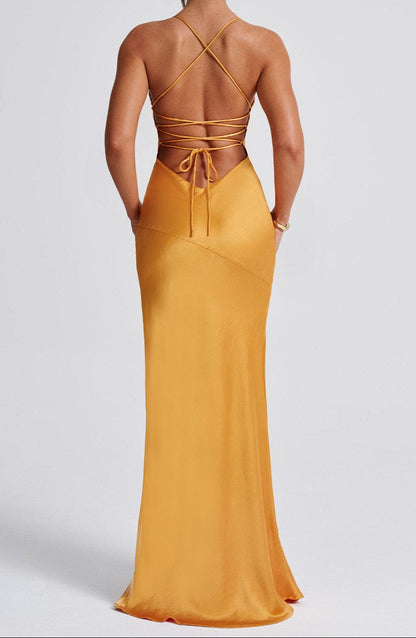 Valentina Maxi Dress - Tangerine