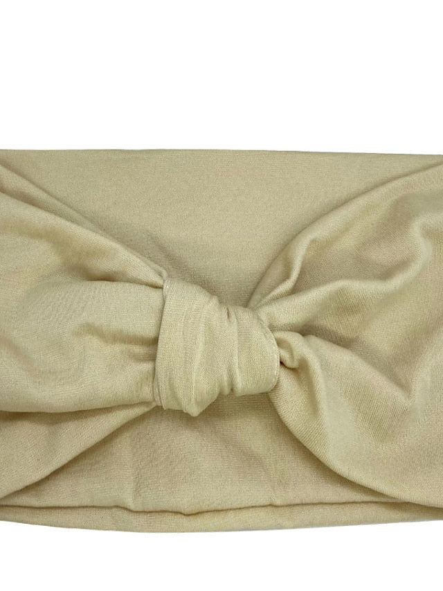 1pc Headbands Bandana Hair Scarf For Street Gift Holiday Head Handmade Fabric Dark Red Burgundy Orange for Women