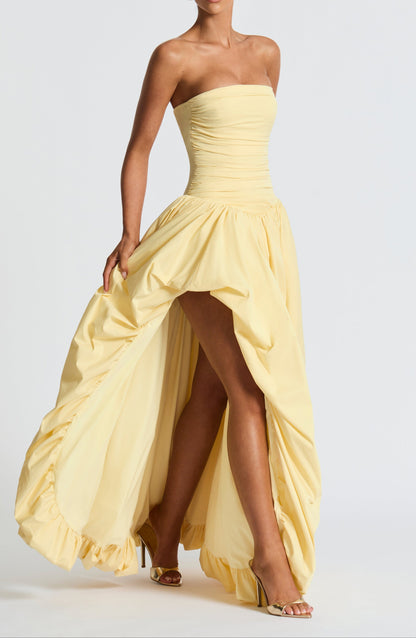 Valencia Maxi Dress - Lemon