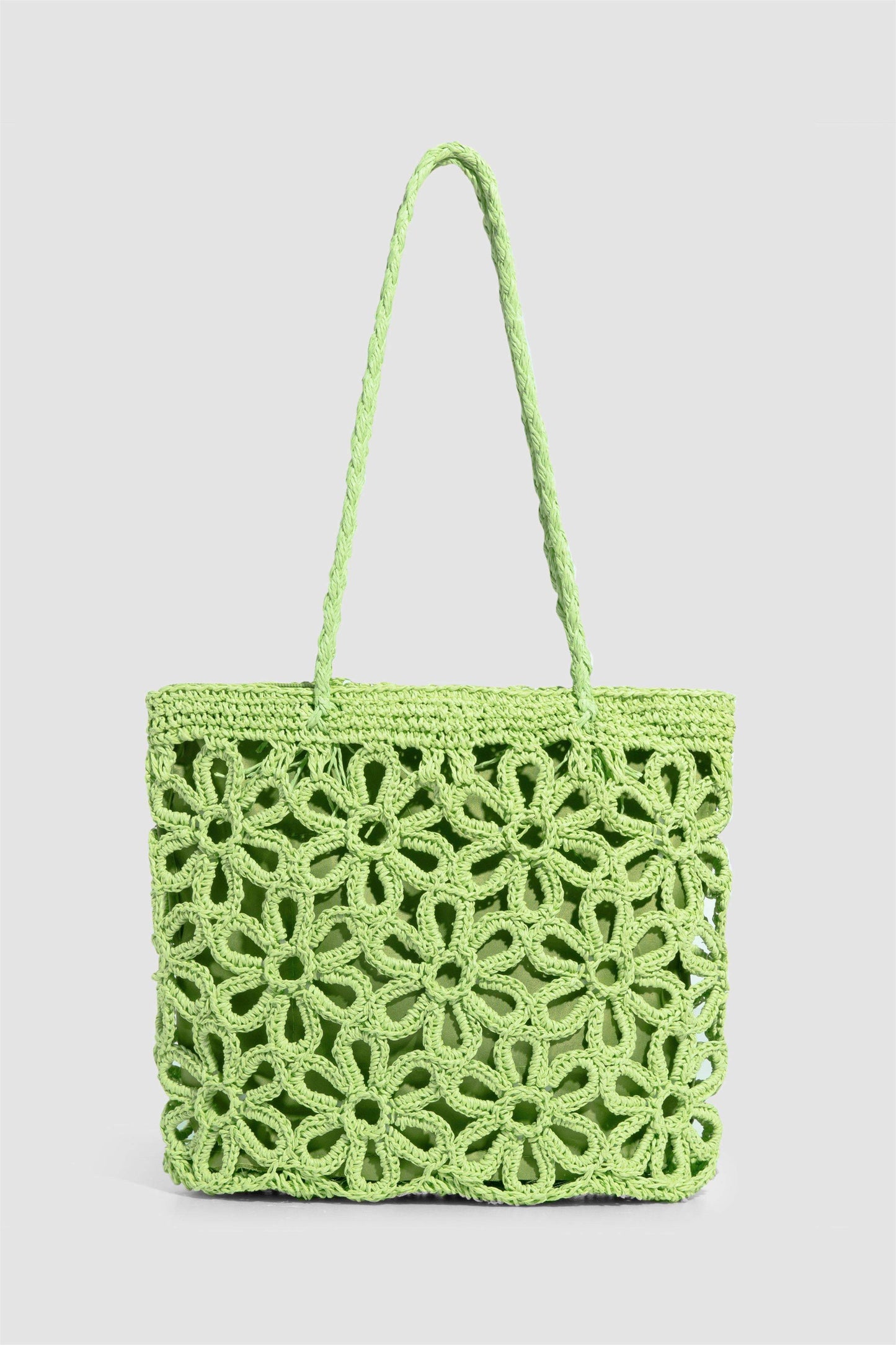 Hollow Out Design Straw Bag