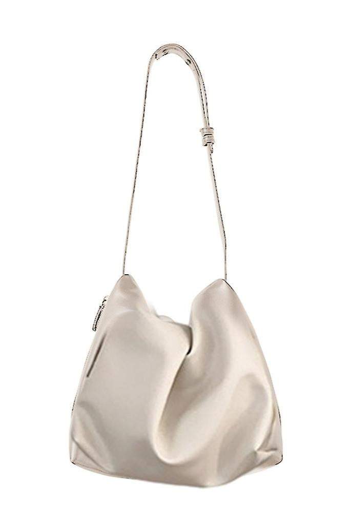 Bolso de piel sintética sólida con cremallera lateral 