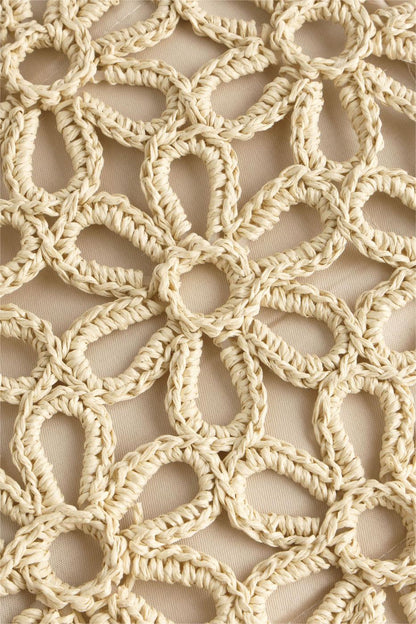 Hollow Out Design Straw Bag