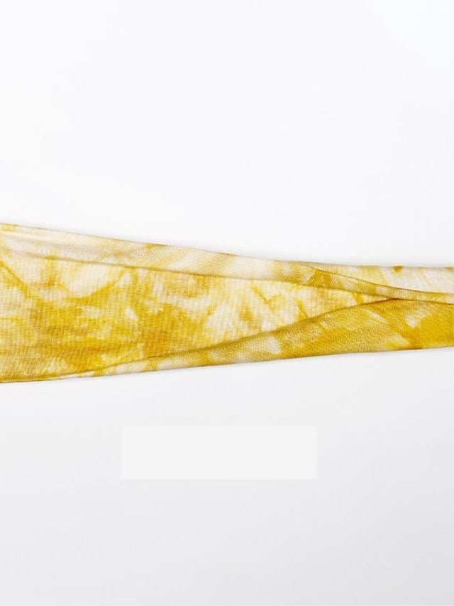 1PC Girls' Headbands Headband For Outdoor Fabric Tie dye green Tie Dye Purple Tie Dye Yellow for Women