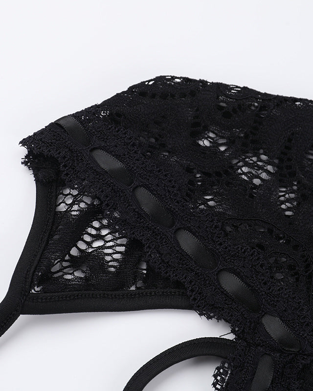 Slim Fit Lace Long Sleeve Jumpsuit