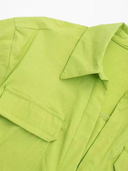 Blusa de lino corta retorcida Kay 