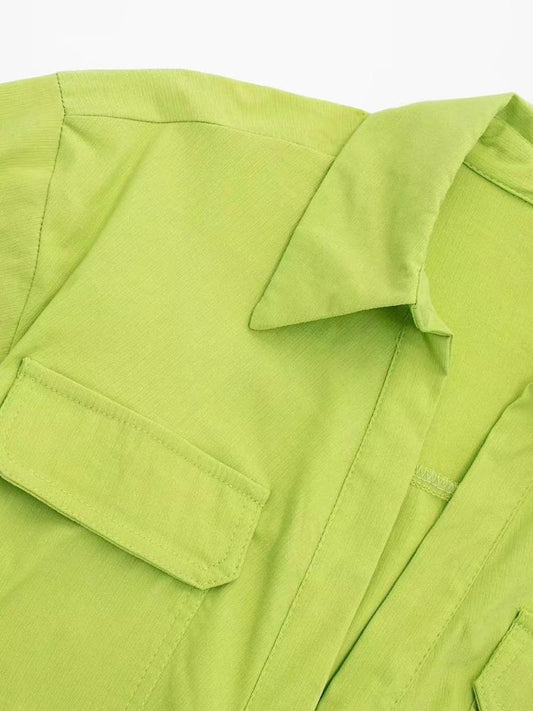 Blusa de lino corta retorcida Kay 