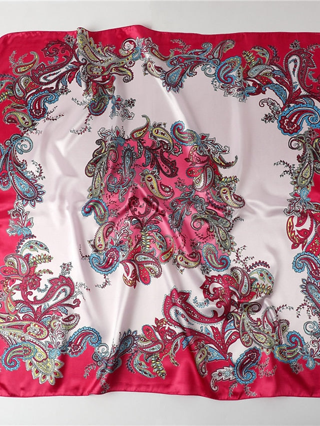 1PC Girls' Headband Satin Square Head Scarves Silk Like Hair Scarves Hair Wrapping Scarves for Women and Girls for Women