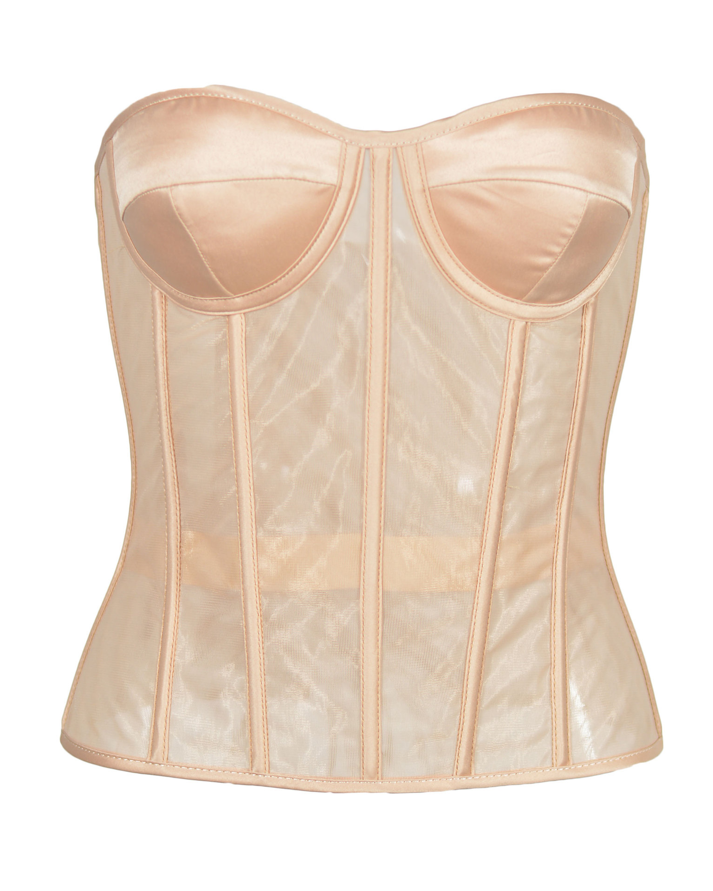 Double-Layer Breathable Mesh See-Through Herringbone Bra