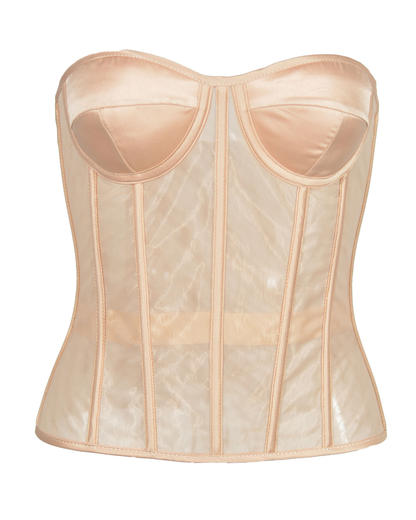 Double-Layer Breathable Mesh See-Through Herringbone Bra