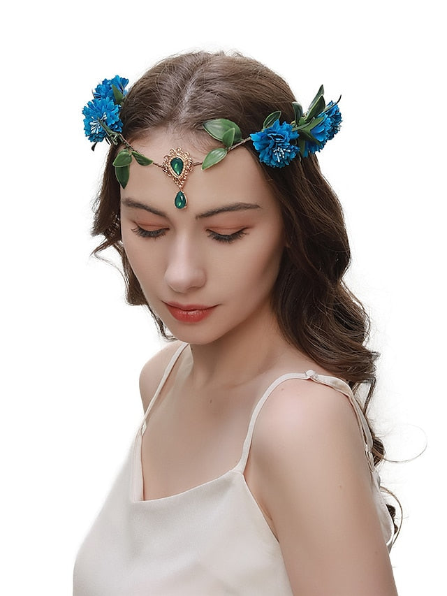 1PC Headbands Hair Ring For Holiday Synthetic Blue Orange for Women