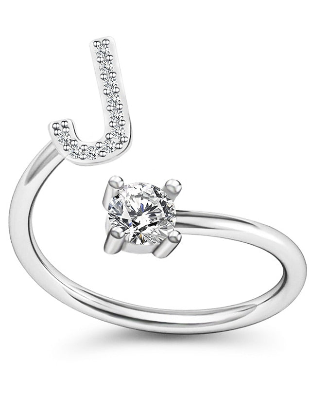 1PC Band Ring For Men's Crystal White Alloy Classic for Women